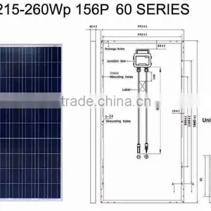 260w Sonnenkollektor With TUV,IEC61215, IEC61730,CEC,CE,IEC,ISO thumbnail-1