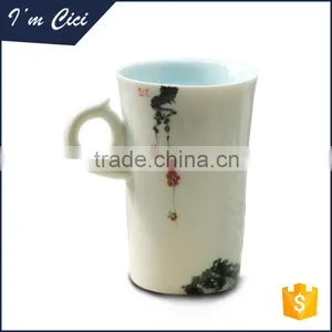 Factory Direct Top Sale Souvenir Promotion Gift Ceramic Hand Made Cup and Wood Lid CC-C049 thumbnail-1