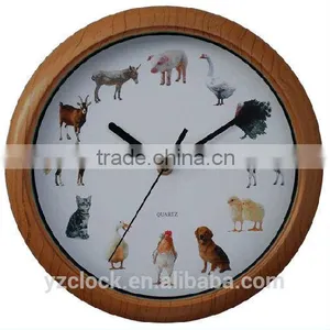 Hot Selling 10 Inch Animal Sound Wall Clock thumbnail-1