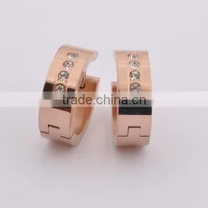 Stainless Steel Fashion Round Crystal Earring For Women(BE10650) thumbnail-3