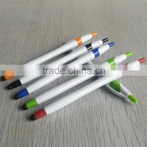 White Barrel Promotional Ballpen With Stylus Touch thumbnail-6