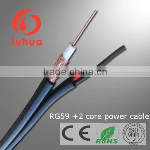 RG59 2c Coaxial Cable rg 59 + 2 Core Power for Video Camera CCTV CATV System CE RoHS ISO9001 Approved thumbnail-3