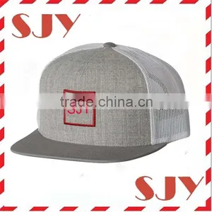 Custom Caps Wholesale Flat Brim Mesh Trucker Cap Hats thumbnail-2