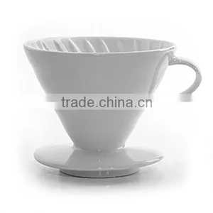 Kitchenware Coffee Tool White Ceramic Coffee Dripper thumbnail-1