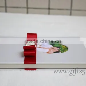 Wedding Guest Signing Book in White With Pearl and Ribbon thumbnail-4