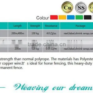 Electric Fence Polybraid Cord for Horse thumbnail-5