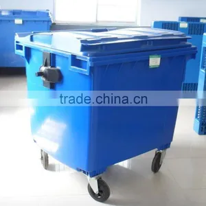 1100 Liter Large Size Plastic Garbage Bin With Wheels thumbnail-3