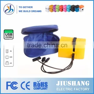 China Factory Using Imported Raw Materials Double USB 2500MA Universal Power Travel Adapter thumbnail-3