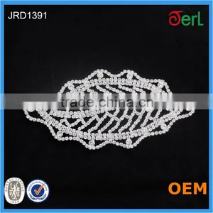 Sew on Rhinestone Lady Bridal Dress Wedding Crystal Appliques Wholesale thumbnail-1