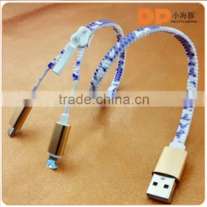 Best Selling Products Zipper 2 in 1 Usb Cable Metal Usb Connector for Ipad Mini thumbnail-1