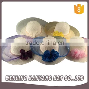 Womwn Hats to Deorate Ladies Elegant White Hats Cehap Straw Hat thumbnail-6