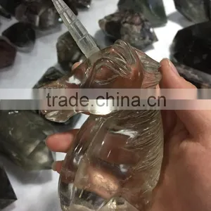 Natural Smoky Rock Quartz Crystal Unicorn thumbnail-5