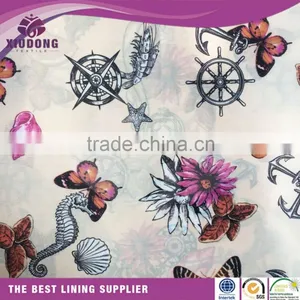 Factory Perice Woven Lining Printed Fabric for Garment/custom Printed Polyester Taffeta thumbnail-2