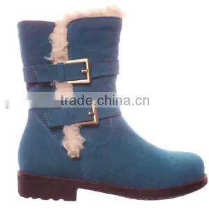 Girls Latest Fashion Winter Boots With Strap Buckles Decoration thumbnail-1