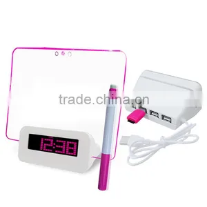 New Invented Magic Kids Alarm Clock LED Writing Board thumbnail-1
