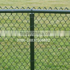 3.5mm PVC Coated Wire Woven 50x50mm Mesh Aperture Cheap Chain Link Fence thumbnail-2
