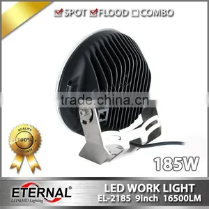Round 9inch 185W LED Work Light Spot Lamp Offroad Jeep Truck 4WD Driving Lamp SUV UTE thumbnail-3