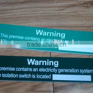 Warning Engraving Sign Adhesive 3m Abs Boards thumbnail-1