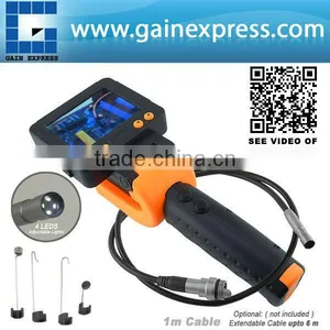 3.5" Video Inspection Waterproof Camera Endoscope/ Borescope Snake Scope Rotate 1 Meter Cable + 9.5 mm Diameter With LED thumbnail-1