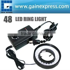 48 LED Microscope Ring Light 43mm-151mm Light Range Illuminator Illumination Lamp Camera With Adjustable Brightness thumbnail-1