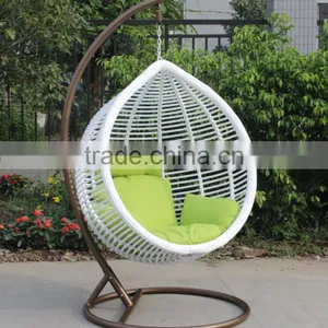 Fashionable Outdoor Furniture Garden White Round Swing Chair thumbnail-3