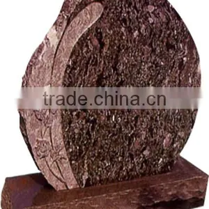 Pink Granite Heart Shaped Cemetery Headstones thumbnail-5