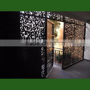 Customed Laser Cut Aluminum Panel Modern Fence Gate Design thumbnail-2