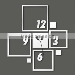 3D Mirror Wall Clock Sticker thumbnail-1
