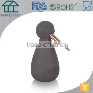 White Minimalist Concrete Woodpecker Ornament for Home Decor thumbnail-6