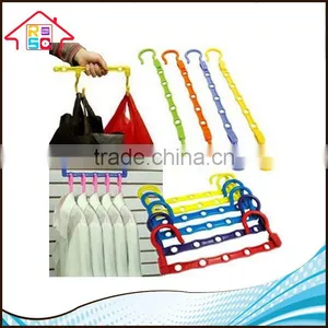 NBRSC Plastic Multi-functional Folding Clothes Hanger Hanging Device Closet Space Saver Set of 2 thumbnail-1