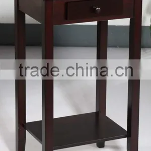 Wooden Square Table With Flower Sticker thumbnail-1