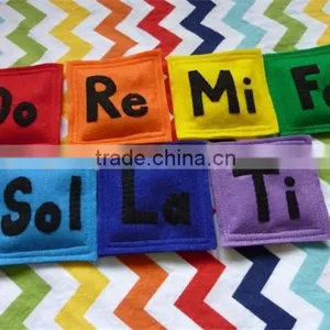 2017 Felt Rainbow Solfeggio Bean Bags Felt Music Educational Toys Made in China thumbnail-1