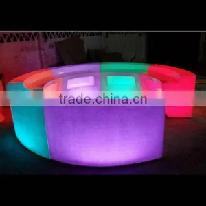 Modern Commercial Led Round Bar Counter for Sale With 16 Colors Changing thumbnail-1