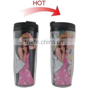 12oz Double Wall Plastic Travel Magic Mug With Custom Printing thumbnail-1