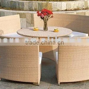 Rattan Style Sectional Dining Set thumbnail-1