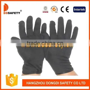 DDSAFETY 2017 100% Black Cotton Interlock 3 Seams On Back Glove With A Plastic Buckle thumbnail-1