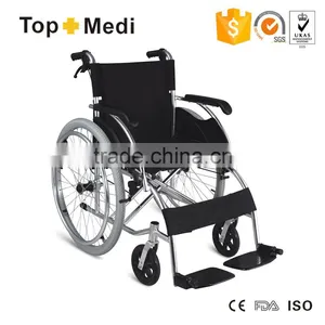 Topmedi Aluminum Foldable Wheel Chair With Seat Belt thumbnail-1