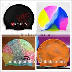 2015 New Boys & Girls Cartoon Animal Design Swim Caps Children's Colorful Water Proof Silicone Swim Cap thumbnail-1