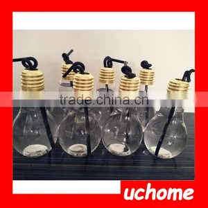 UCHOME 100 ml Light Bulb Drinking Jar Cocktail Plastic Bottle With Lid Straw thumbnail-4