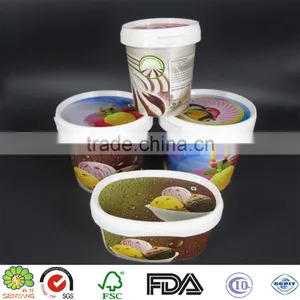16 oz Disposable Plastic Ice Cream Container With Lid thumbnail-1