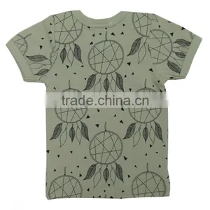 Organic Cotton Top Fashion Quality Kids t Shirt and Short Sleeve Plain With Printed t Shirt for Babies thumbnail-2