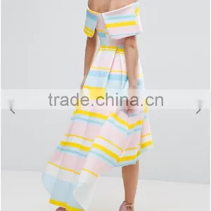 OEM Service Supply Type And Evening / Formal Dresses Type Elegant Evening Dress/ Print Off-shoulder Dress thumbnail-2