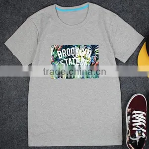 Customized Printed Logo 100% Cotton Promotion Tee Men's t Shirt thumbnail-3