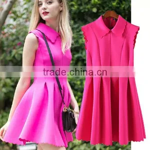 HD-D202 Elegant Fashion Ladies Ruffle Dress/woman Empire Dress thumbnail-1