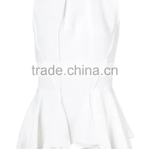 Best Selling Girls White Double Layered Ruffle Blouse Cheap Price thumbnail-4