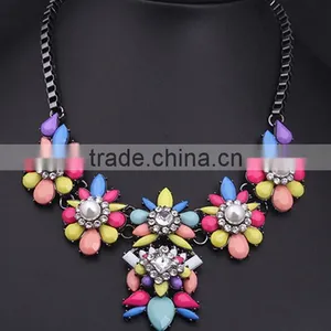 Fashion Multicolor Resin Pendant Cheap Necklace Jewelry Hot Sale thumbnail-1