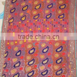 PHULKARI GEORGETTE DUPATTA SHAWL, Sequin Hand Embroidery Dupatta thumbnail-1