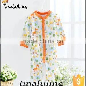 OEM and ODM Infant Baby Romper Baby Griaffe Pattern Animal Rompers Girls Bodysuits Jumpsuits thumbnail-1