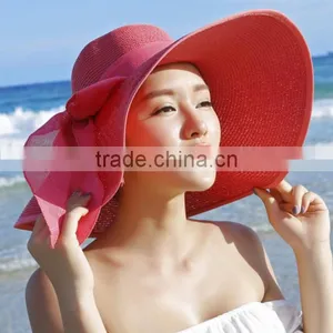 Zm40597b Fashion Women Foldable Straw Hat Packable Travel Sun Hat thumbnail-4