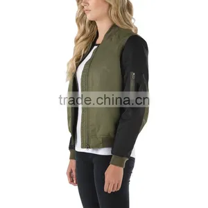 2016 Clothing Manufacturer Custom Mountain Bomber Jackets Wholesale Woman Jacket thumbnail-2